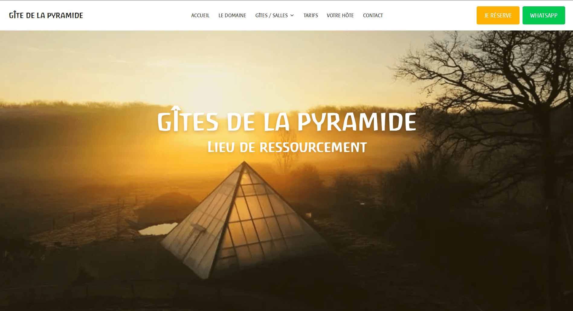Capture du site Gîtes de la Pyramide